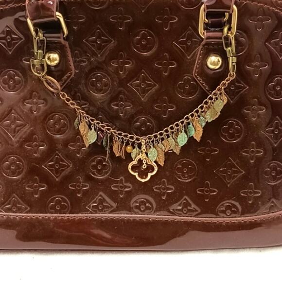 Luxe Family Tree 10" Bag Chain Charm Leaves Autumn Bronze Rustic Artsy Bohemian - Picture 2 of 11